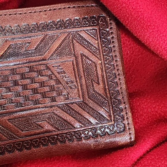 Genuine Handmade Hair-on-Hide Leather Hand Tooled from Mexico Picture Wallet - Picture 8 of 16